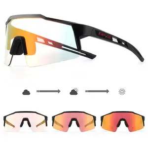 אדום Photochromic לשנות כדי כחול חיצוני ספורט משקפיים משקפי שמש גברים של MTB כביש אופני משקפיים רכיבה על אופניים הגנת Eyewear Uv400