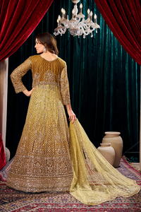 Traje Anarkali Indo-Occidental de Lujo, Largo, con Decoración de Cuentas, Tela de Red Suave, para Bodas y Fiestas - Product Image 6