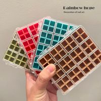 Organisateur de fournitures de nail art mini en plastique couleur macaron sans grille, super pratique pour les déplacements, rangement anti-stress pour accessoires de manucure
