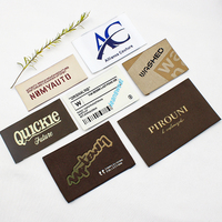 Étiquettes tissées personnalisées lavables avec logo brodé pour vêtements, chaussures et sacs, étiquettes de bordure