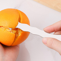 Éplucheur d'orange manuel en acier inoxydable, outil de pelage de fruits pour oranges et pamplemousses