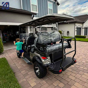 Voiturette de golf électrique 6 places pour la plage, batterie lithium 72V, tout-terrain surélevée, panneau solaire, idéale pour les excursions en extérieur - Product Image 3