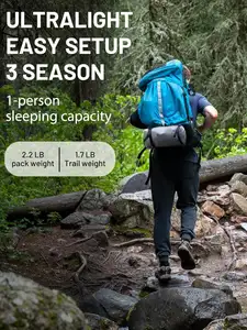 NPOT ultraleichtes Rucksack-Zelt leichte wasserdichte Zelte einfaches Einrichten 1-2 Personen tragbares Campingzelt