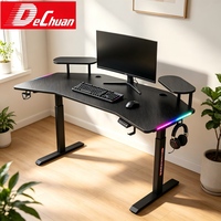 Table de jeu en résine époxy avec extensions pliables, plateaux modulaires et base LED lumineuse