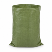 Sac tissé en polypropylène robuste à bouche ouverte pour céréales, riz, farine, engrais et déchets de construction