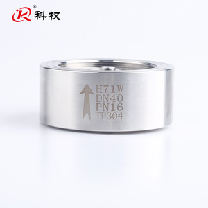 H71W เช็ควาล์ว DN40 PN16 TP304 วาล์วทางเดียวสแตนเลสสำหรับน้ำและสื่อกรดอ่อนและด่าง - Product Image 2