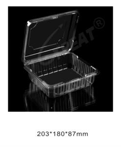 กล่องพลาสติก PET แบบฝาพับ สำหรับใส่ผลไม้ เช่น <span class=keywords><strong>เชอ</strong></span><span class=keywords><strong>ร์</strong></span><span class=keywords><strong>รี่</strong></span> ลิ้นจี่  แบบใช้แล้วทิ้ง สำหรับขายส่ง - Product Image 1