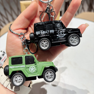 Grenzüberschreitendes Simulations-Modell eines Inertial-Rückstoß-Geländewagens der Polizei aus Legierung als <span class=keywords><strong>Mini</strong></span>-Schlüsselanhänger-Taschenanhänger - Product Image 2