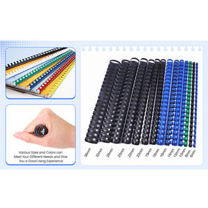 Foska Multi Couleur Blanc Jaune Rouge Vert Bleu Noir Lumière et Anneau de <span class=keywords><strong>Reliure</strong></span> Spirale en Plastique Portable pour Étudiants et Collègues - Product Image 6