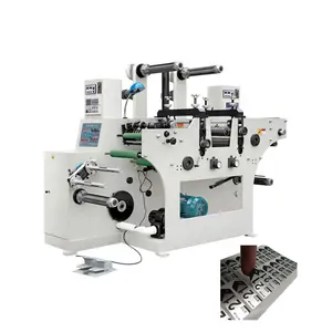 RTMQ-320 factory selling paper sticker label two station Rotary Die Cutting Machine with slitting