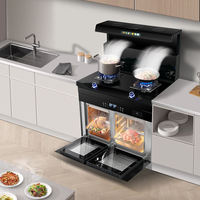 Cuisinière autonome 3-en-1 : Cuisinière à gaz multifonction intégrée avec four