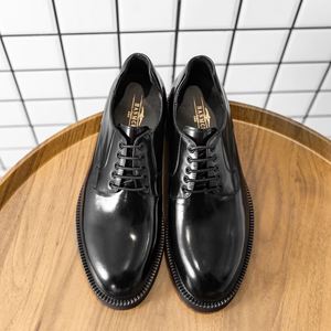 Zapatos de Hombre de Cuero Hechos a Mano de Lujo Originales, Estilo Brogue Británico, Moda Coreana, con Cordones, Casuales, para Boda, Oficina, Transpirables - Product Image 4