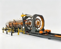 Ligne de traitement de cages en acier pour barres d'acier haute résistance, compatible avec la soudure automatique CNC robuste par points de soudure