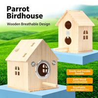 Nouvelle Cage à Oiseaux Moderne DIY, Nid d'Oiseau Solide en Bois pour Extérieur, Grande Maison à Oiseaux Coupe-Vent, Ensemble Complet, Cage à Perruches Personnalisée