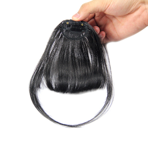 Pelucas de Cabello Humano Brasileño con Flequillo con Clip, Flequillo de Cabello Humano para Mujer - Product Image 2