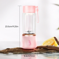 Extracteur de jus de fruits orange smoothies sans fil rechargeable USB, mini mixeur électrique portable 400ml