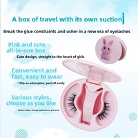Faux cils magnétiques imperméables sans colle, plats, de remplacement, en cheveux synthétiques naturels, fabriqués à la machine, format voyage, vente en gros