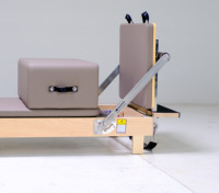 Reformer de Pilates portable en bois avec boîte de rangement et ressorts – Conception compacte idéale pour la maison et les petits studios