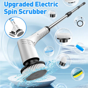 Cepillo <span class=keywords><strong>de</strong></span> <span class=keywords><strong>Limpieza</strong></span> Eléctrico Giratorio con 2 Velocidades (300/350 RPM), 7 Cepillos <span class=keywords><strong>de</strong></span> Repuesto Recargables - Product Image 1
