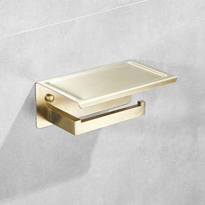 Nuovo Arrivo: Portarotolo Moderno Quadrato in Acciaio Inox SUS304 con Mensola, Montaggio a <span class=keywords><strong>Parete</strong></span> per Cucina e Bagno - Product Image 2