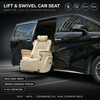 Siège universel en cuir PU de luxe Tengyun S5B pour Alphard Sprinter Van, pour utilisateurs handicapés, avec fonction pivotante électrique programmable
