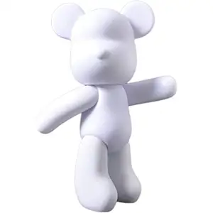 18-23cmzige世界中の暴力的なクマのフィギュアDIY白いクマのフィギュア人形家の装飾アクションモデルおもちゃ暴力的な暗い流体ビー