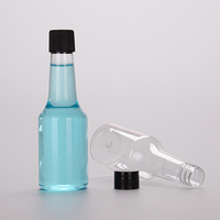 Bouteilles en plastique PET transparentes de 3 oz (100 ml) pour vin, alcool, whisky, avec logo personnalisé, bouteilles Woozy avec bouchon, vente en gros