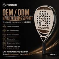 Raquette de padel NODEX 24K en fibre de carbone de qualité supérieure, forme diamant, marque personnalisée