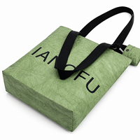 Sac de rangement à grande capacité en papier Tyvek Dupont écologique avec poignée, fermeture éclair, imperméable, logo personnalisé, sac de shopping pour usage extérieur