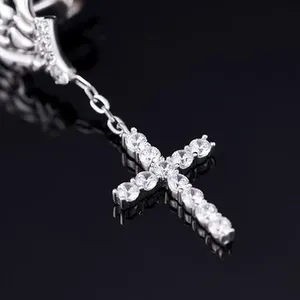 Pendientes Colgantes de Moda con Cruz de la Mano de Dios, Chapados en Oro y Plata, con Pedrería, para Hombres y Mujeres, Estilo Hip Hop Punk, Joyería, Regalo - Product Image 5