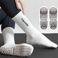 Chaussettes de yoga Pilates Grip de couleur unie sur mesure Spandex antidérapant de haute qualité doux décontracté ouvert quotidien hiver fond jetable