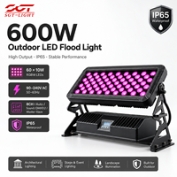 Projecteur LED DMX RGBW 60x10W Haute Luminosité, Effet de Lavage Mural, Éclairage Scénique LED pour Architecture Urbaine, Mariages et Églises