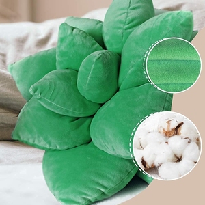 Mignon 3D Succulent Cactus Décor Tissé Coussins Feuille En Peluche Coussin Plante En Forme 100% Polyester Amovible Lavable Décoration - Product Image 3