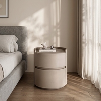 Station de sommeil intelligente, table de chevet ronde moderne avec tiroir pliable réglable, table de chevet pour chambre à coucher, meubles pour appartements