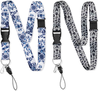 Lanière porte-badge en polyester souple à large boucle, avec boucle de sécurité détachable, pour vente directe