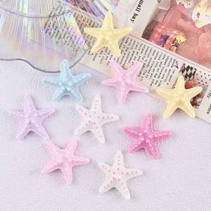100 mini-décorations étoiles de mer en résine, breloques <span class=keywords><strong>pour</strong></span> slime, cabochons <span class=keywords><strong>pour</strong></span> coques de téléphone DIY, épingles à cheveux, boîtes de rangement, pièces de modèles et motifs - Product Image 6