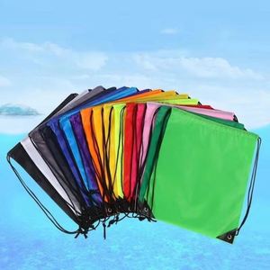 Custom Printed Waterproof 10/<b>15L</b> Drawstring Sports Bag Polyester Lightweight <b>Backpack</b> for Gym Event Giveaway School Promotion - Product Image 3