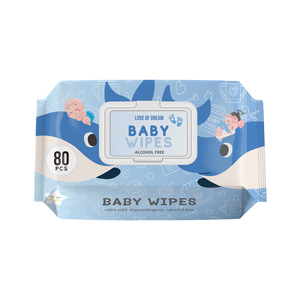 Vente en gros OEM 80 lingettes humides pour bébé en <span class=keywords><strong>tissu</strong></span> non tissé Nettoyage doux pour nouveau-né - Product Image 1