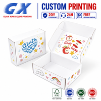 Boîte pliante prédécoupée pour envoi postal, impression personnalisée, plusieurs couleurs et tailles, emballage plat pour cadeaux, vente en gros, CMYK, estampage à chaud, UV