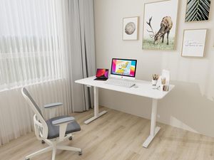 Table d'ordinateur, bureau d'étude, bureau de bureau, cadre de bureau réglable à manivelle manuelle, bureau portable sans fil, mobilier de bureau modulaire - Product Image 2