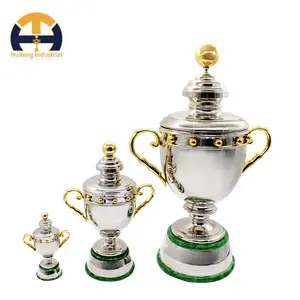 最新设计定制标志冠军联赛运动奖杯雕刻定制锌合金金属奖杯