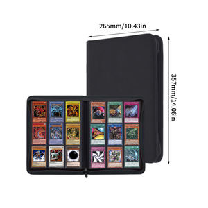 Album photo à fermeture éclair en cuir PU pour le baseball, le trading de cartes, contient des protège-cartes, fichier à 9 pochettes, classeur pour cartes à collectionner 360 cartes - Product Image 3