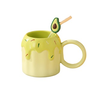 Mug en céramique créatif Macaron Fruit, design élégant, tasse à boire pour la maison et les couples, tasses et soucoupes mignonnes pour café et thé - Product Image 1