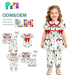 <span class=keywords><strong>Abbigliamento</strong></span> per Ragazze Adolescenti Certificato CPC Puresun, Vestiti Natalizi Smock per Bambini con Tasca a Cuore - Product Image 1