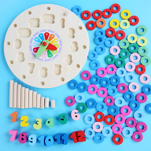 Juguetes Educativos de Madera para Niños Sunshine, Reloj <span class=keywords><strong>Despertador</strong></span> Multifuncional, Bloques de Emparejamiento Digitales, Rompecabezas para Niños de 2 a 4 Años - Product Image 6