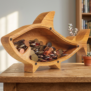 Vente en gros Saleem International – Tirelire portable de haute qualité, en forme d'animal, adaptée aux enfants, coffre-fort carré en bois élégant pour pièces de monnaie - Product Image 3