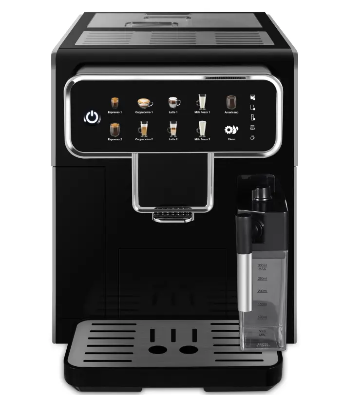 Máquina de café profesional con pantalla LCD grande integrada de uso comercial inteligente súper automática