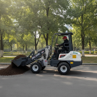 Mini-chargeuse sur pneus électrique CE EPA 800 kg, alimentée par batterie, 4x4, avec pelle avant, haute efficacité pour les travaux agricoles et de jardinage