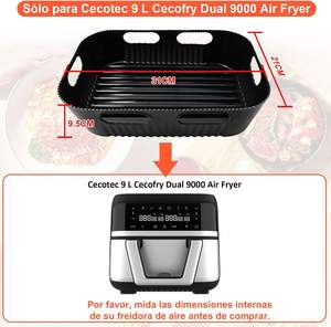 Meilleure vente transfrontalière : Grand moule de cuisson rectangulaire en silicone de qualité alimentaire pour friteuse à air (casserole intérieure) - Product Image 2