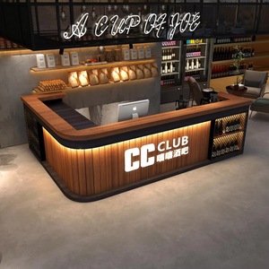 Moderna <span class=keywords><strong>Reception</strong></span> in legno per spazi commerciali ristorante, Hotel, caffetteria, Grill elegante bancone cassiere - Product Image 1